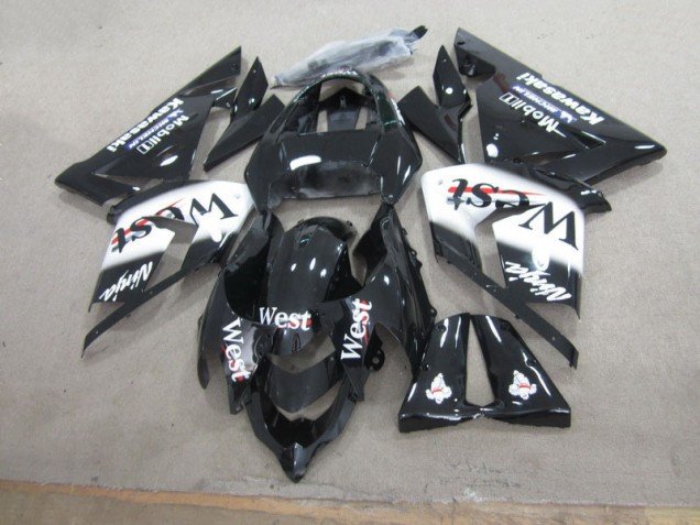 2003-2005 Black West Ninja Kawasaki ZX10R Motorbike Fairing Kits