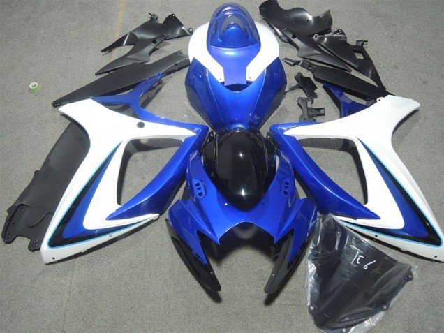 2006-2007 Blue White Kawasaki ZX10R Bike Fairings