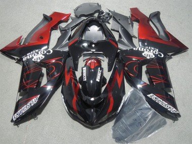 2006-2007 Black Red Corona Extra Kawasaki ZX10R Motorcycle Bodywork