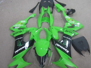 2008-2010 Green Black Monster Kawasaki ZX10R Motor Bike Fairings