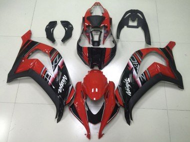 2016-2019 Black Red Ninja Kawasaki ZX10R Motorcycle Fairings Kit