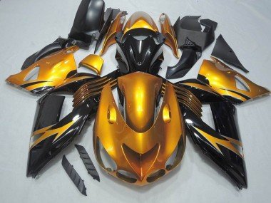 2006-2011 Black Gold Kawasaki ZX14R ZZR1400 Motorcycle Bodywork