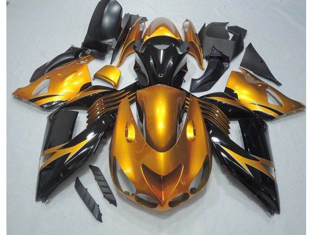 2006-2011 Black Gold Kawasaki ZX14R ZZR1400 Motorcycle Bodywork