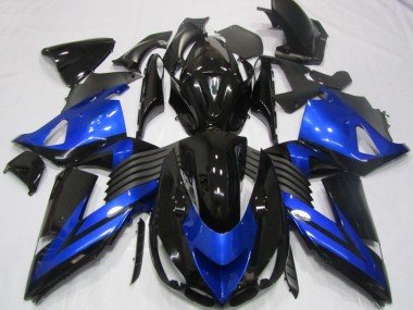 2006-2011 Black Blue Kawasaki ZX14R ZZR1400 Moto Fairings