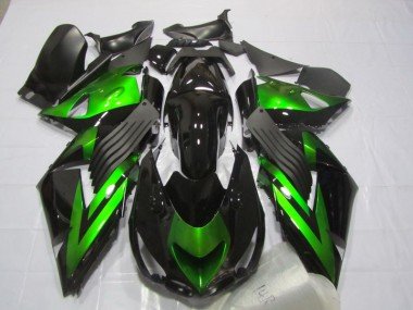 2006-2011 Black Green Kawasaki ZX14R ZZR1400 Motorcycle Fairings