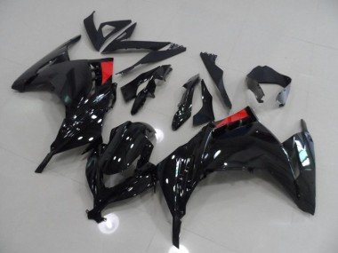 2013-2016 Black Red Kawasaki ZX300R Bike Fairing Kit