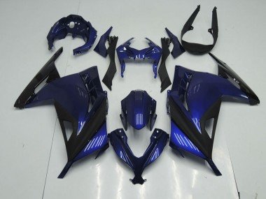 2013-2016 Blue Black Kawasaki ZX300R Motorcyle Fairings