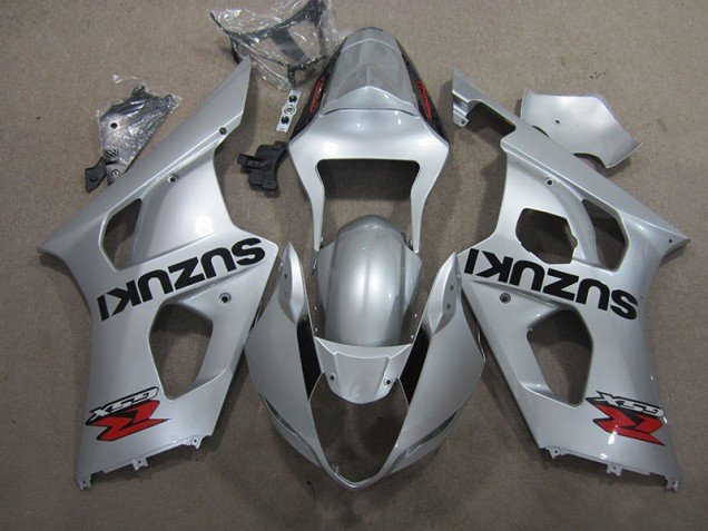 2003-2004 Silver Suzuki GSXR1000 Motorcycle Fairing Kits