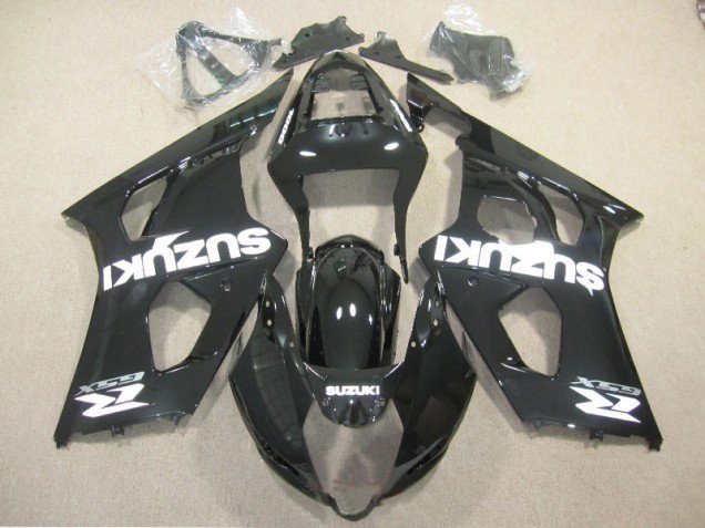 2003-2004 Black White Decal Suzuki GSXR1000 Motor Bike Fairings