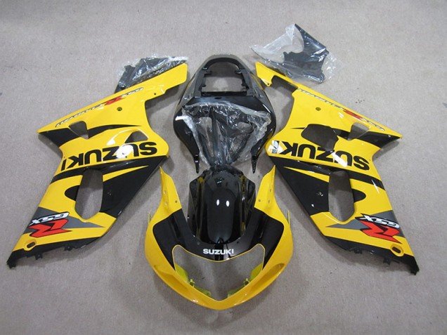 2001-2003 Yellow Black Suzuki GSXR600 Motorcycle Fairings Kits