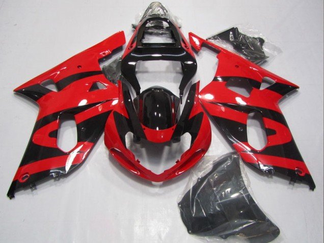 2001-2003 Black Red Suzuki GSXR600 Motorbike Fairing