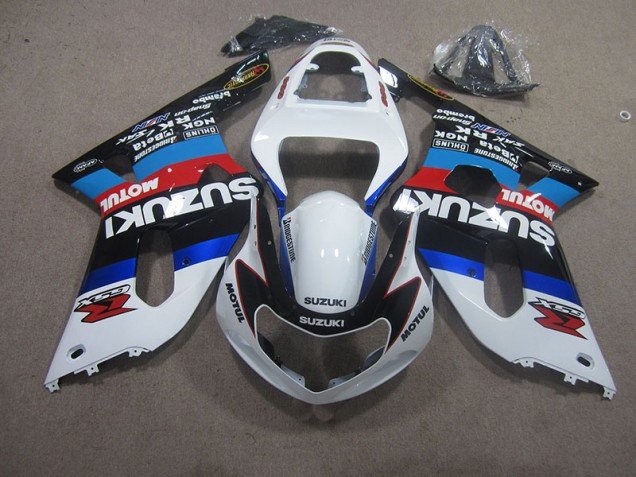 2001-2003 White Blue Red Motul Suzuki GSXR750 Motorbike Fairing