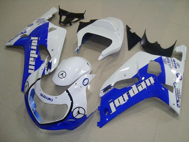 2001-2003 Blue White Jordan Suzuki GSXR750 Motorcycle Bodywork