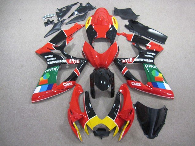 2006-2007 Red Black Green Suzuki GSXR750 Replacement Fairings