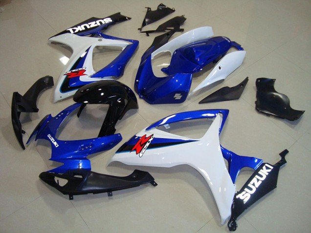 2006-2007 Blue White Black Suzuki GSXR750 Motorcylce Fairings