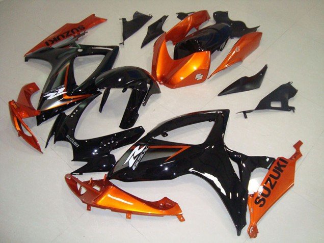 2006-2007 Black Orange Suzuki GSXR750 Motorbike Fairing