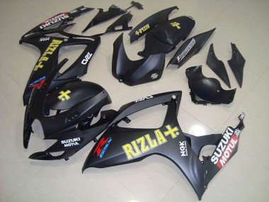 2006-2007 Black Yellow Rizla Suzuki GSXR750 Motorbike Fairing Kits