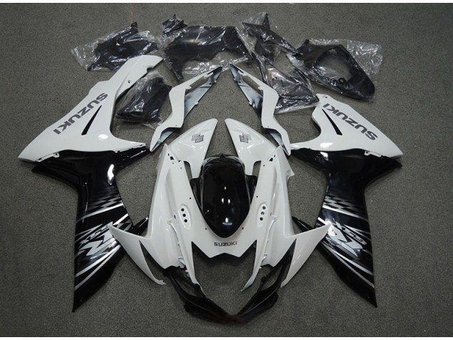 2011-2021 White Black Suzuki GSXR750 Bike Fairings