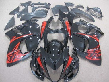 2008-2019 Black Red Suzuki GSXR1300 Hayabusa Motorcycle Bodywork