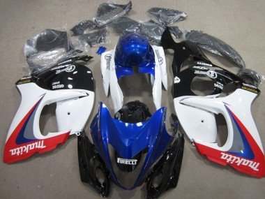 2008-2019 White Blue Makita Suzuki GSXR1300 Hayabusa Moto Fairings