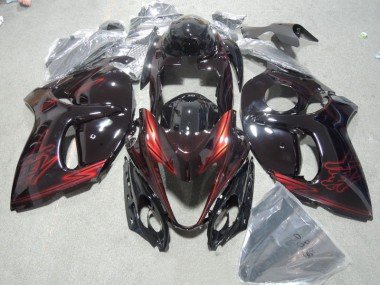 2008-2019 Black Red Suzuki GSXR1300 Hayabusa Motor Fairings