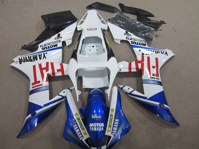 2004-2006 Blue White Motul Fiat Yamaha YZF R1 Bike Fairing