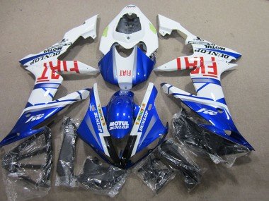 2004-2006 Blue White Motul Fiat Yamaha YZF R1 Motorbike Fairing Kits