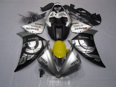 2012-2014 Black Silver Iveco Yamalube Monster Yamaha YZF R1 Motor Bike Fairings