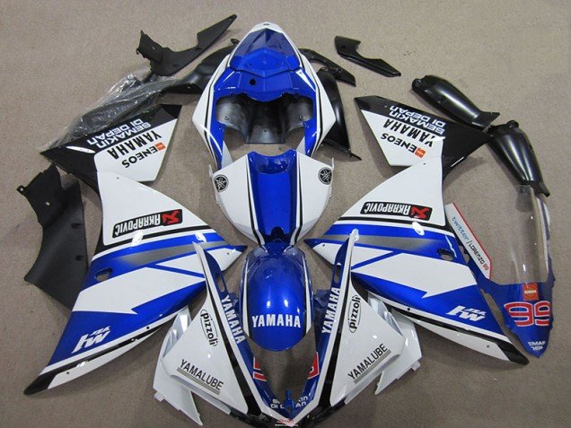 2012-2014 Blue White Yamaha YZF R1 Motorbike Fairing