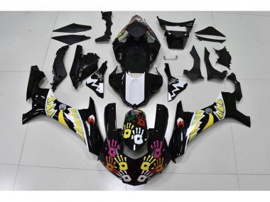 2015-2019 Black White Yamaha YZF R1 Motorcylce Fairings