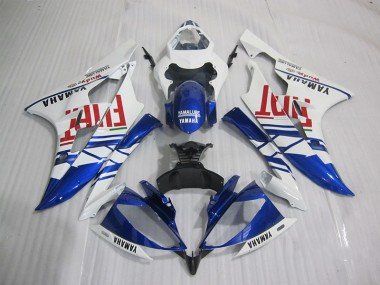 2006-2007 Blue White Fiat Yamaha YZF R6 Motorcyle Fairings