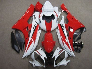 2006-2007 White Red Black Decal Yamaha YZF R6 Motorcycle Fairing